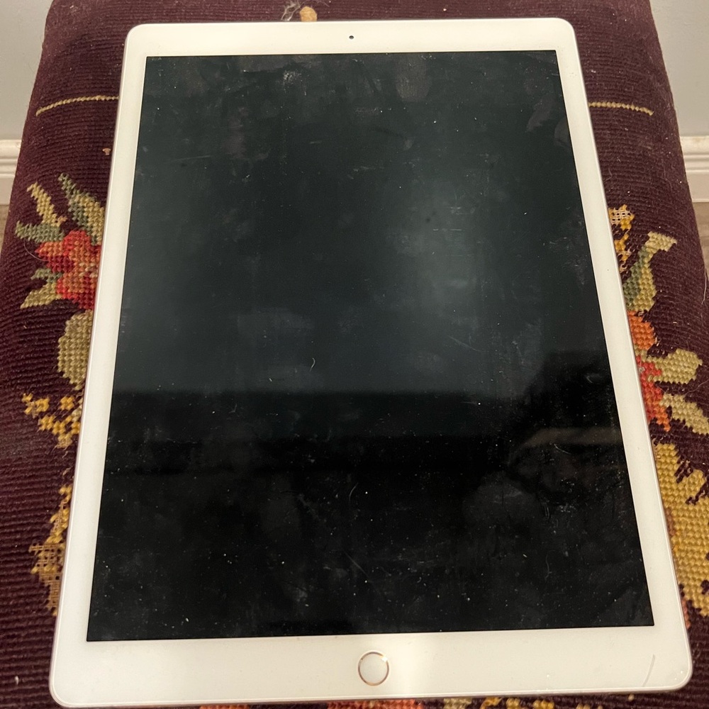 Apple Silver and Black Tablet